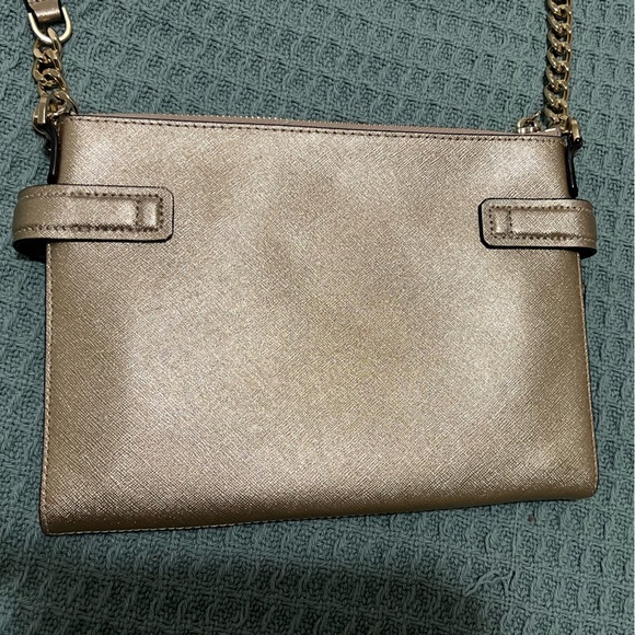 Michael Kors gold metallic crossbody. - Picture 4 of 8